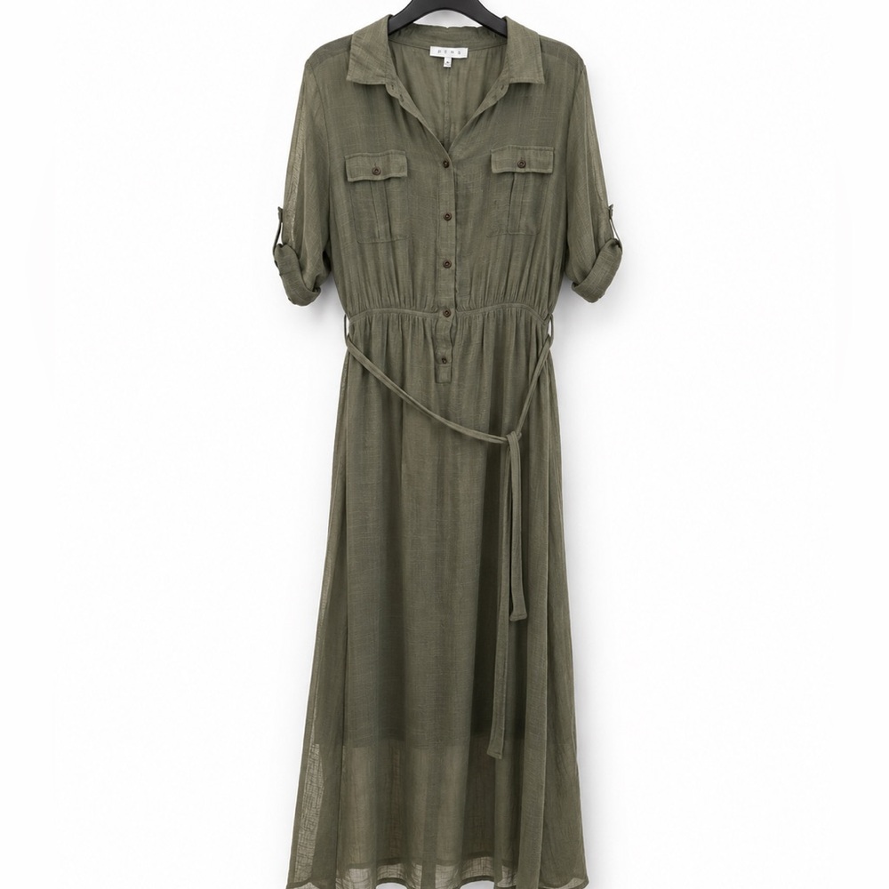 Sage Green Sheer Maxi Dress
